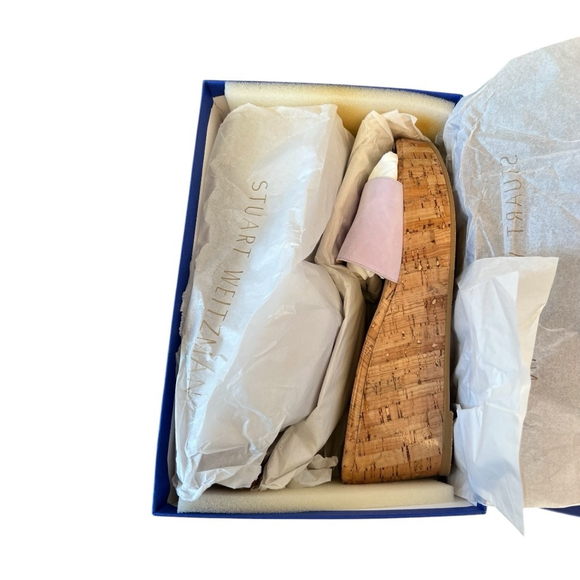 Women's Size 10.5 Stuart Weitzman Summer Wedge Sandals, Wisteria Lavender NIB - Picture 9 of 11